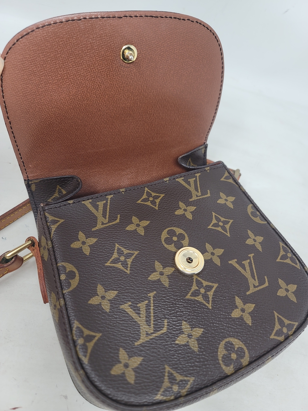 Louis Vuitton Saint Cloud PM Monogram Leather Crossbody Hand Bag Authentic - Picture 10 of 15